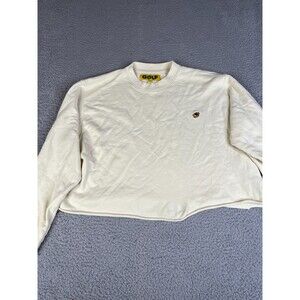 GOLF WANG Sweatshirt Womens L Crop Yellow Pullover Tyler The Creator Sweater Bee